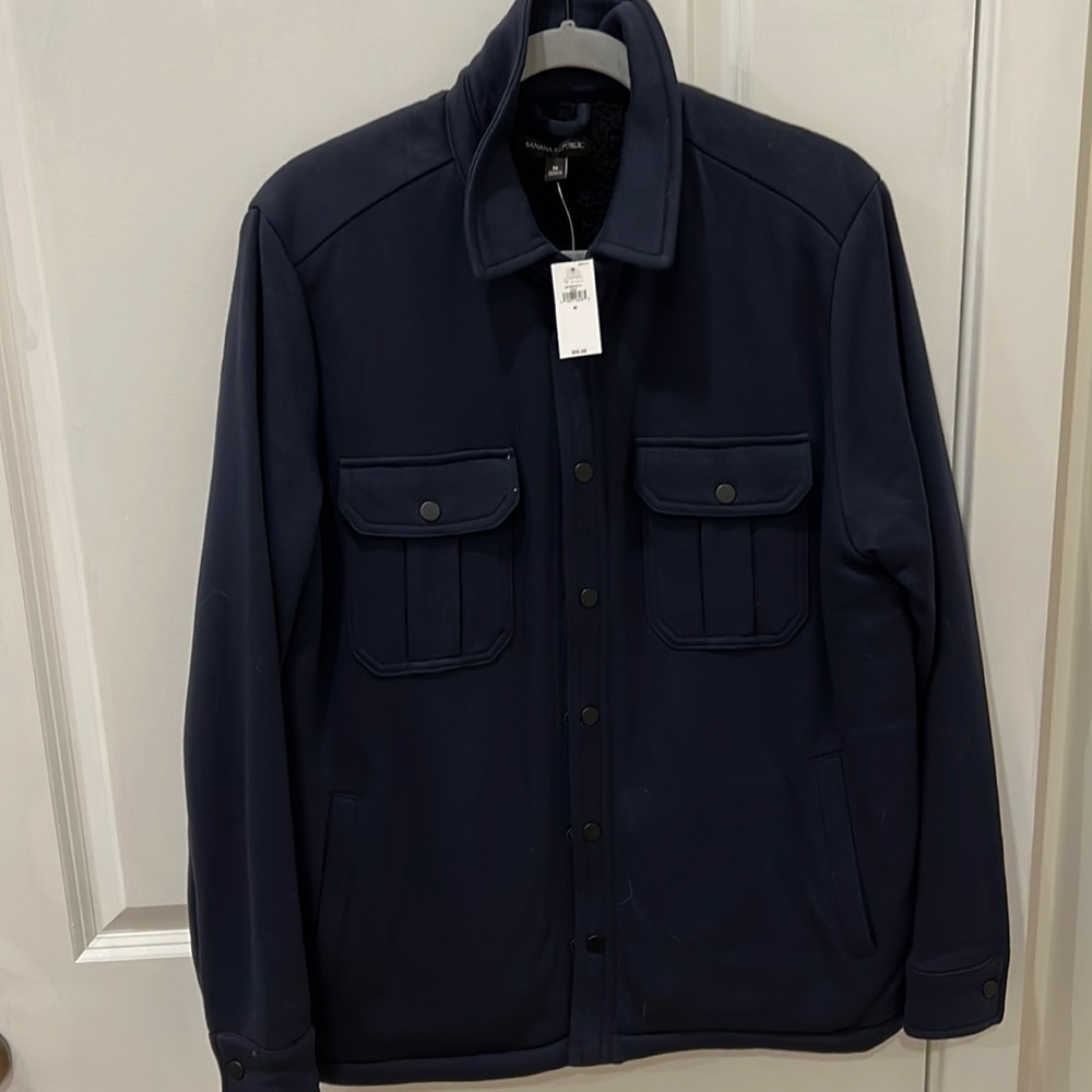 New with tags Banana Republic Navy blue Sherpa-lined jacket